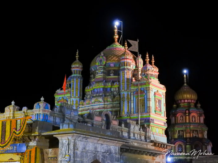 Night view of the Khandoba Temple