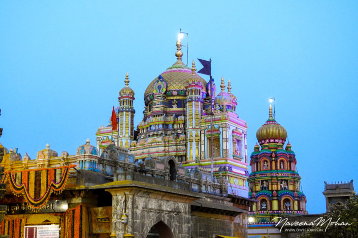 Twilight view of Khandoba Temple in Jejuri