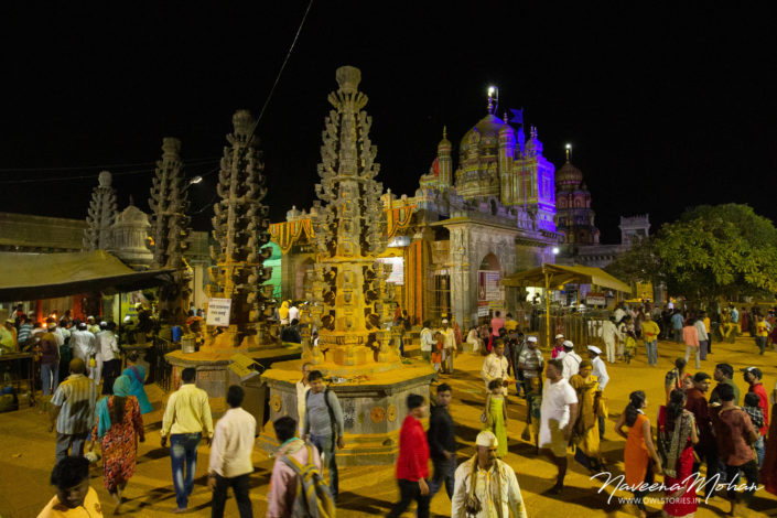 Night view of Khandoba temple, jejuri